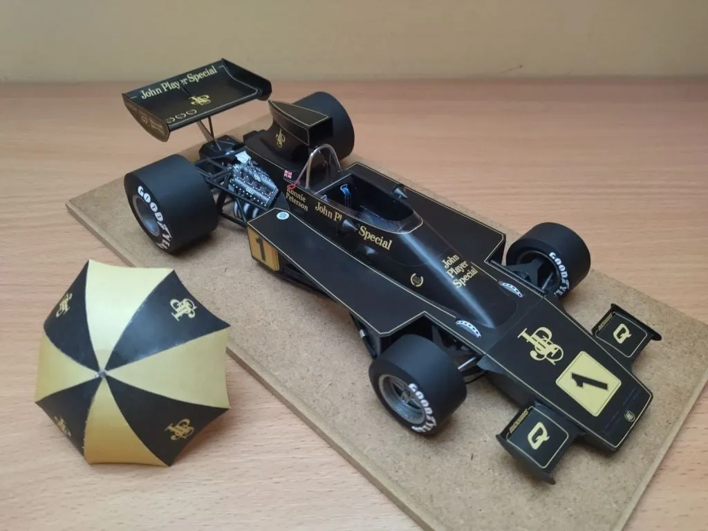 Papierový model Lotus 76 JPS10 GP Taliansko 1974